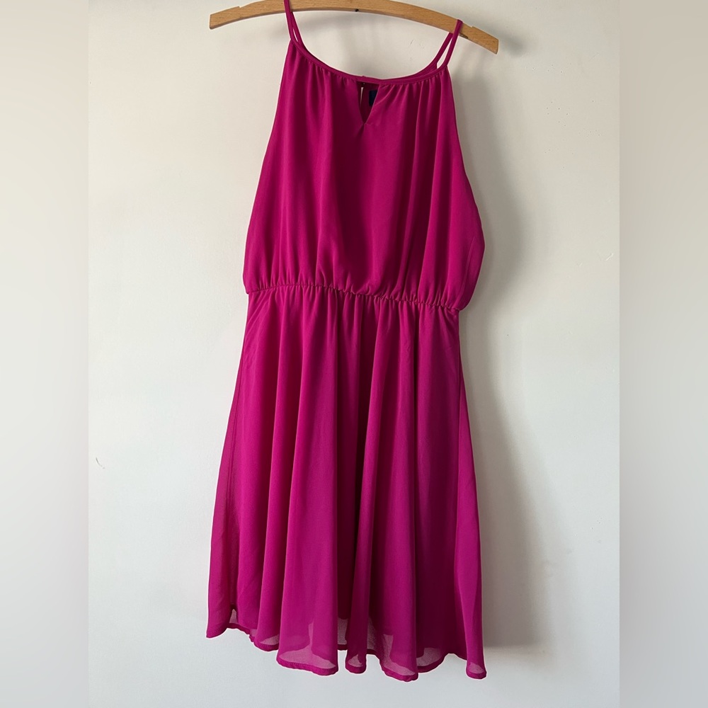 Pink midi dress